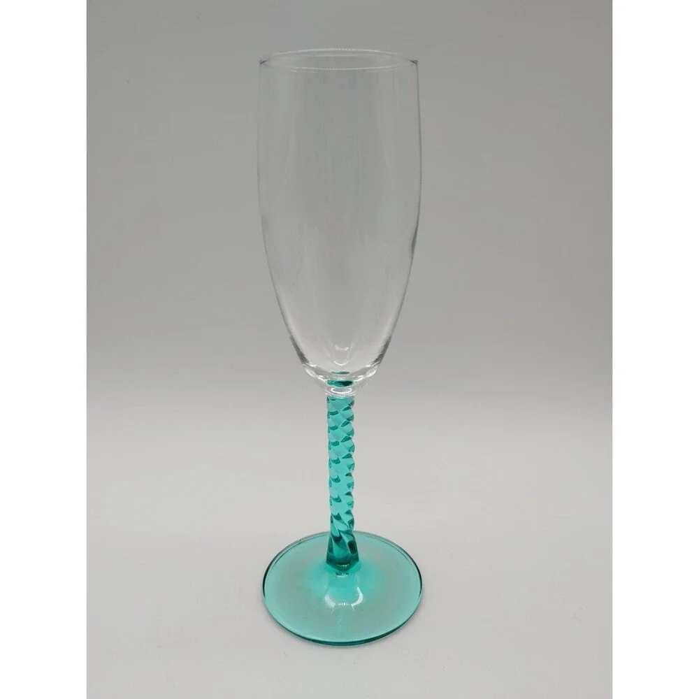 Luminark Angelique Aqua Champagne Flute Twisted Stem Replacement